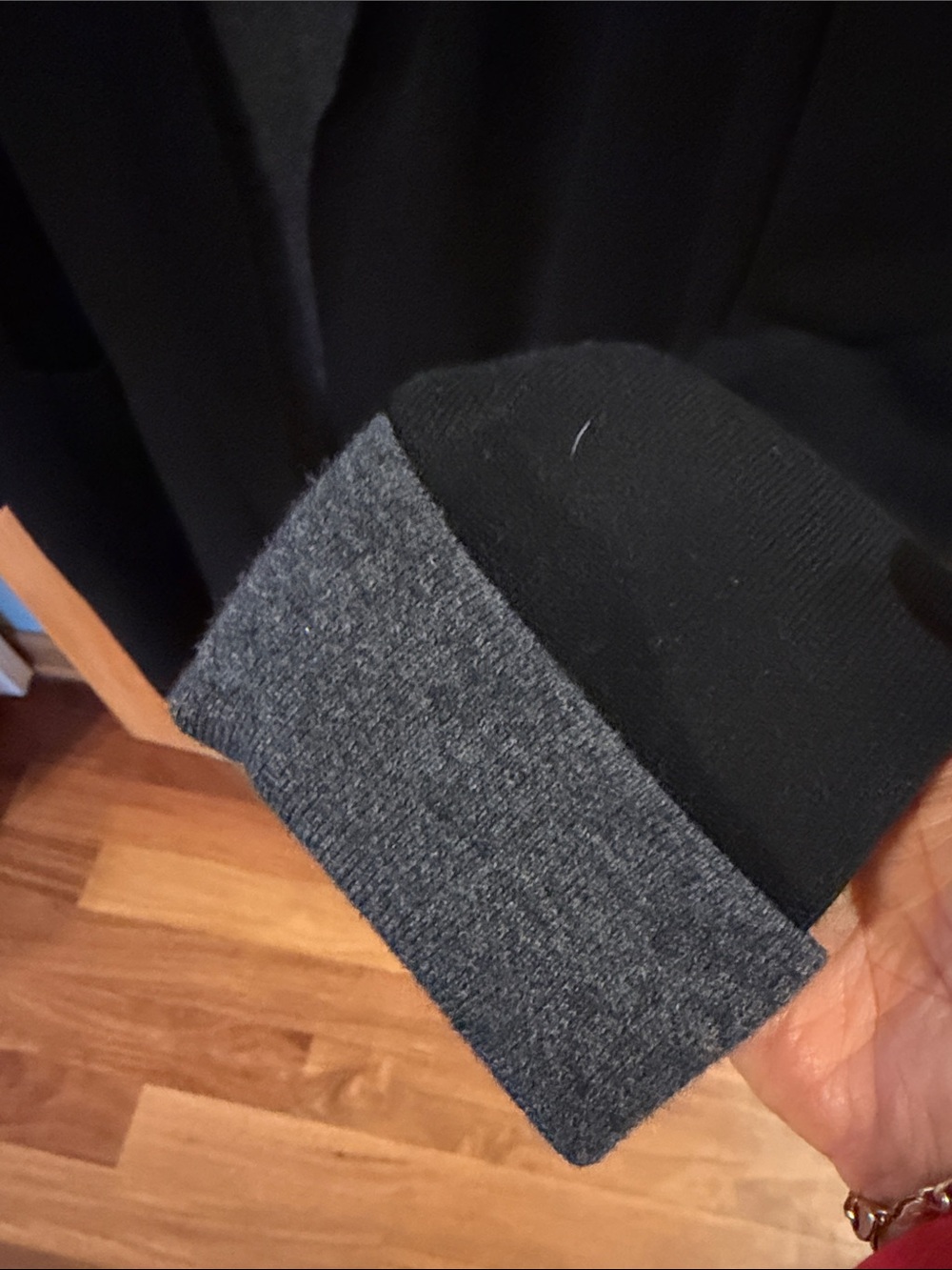EVRI Black Open-Front Long Cardigan with Front Pockets - Picture 3 of 6